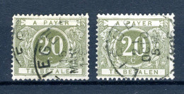 (B) TX6 Gestempeld 1895 - Cijfer In Cirkel Op Gekleurde Achtergrond (2 St.) - Briefmarken