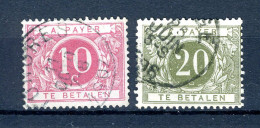 (B) TX5/6 Gestempeld 1895 - Cijfer In Cirkel Op Gekleurde Achtergrond  - Briefmarken
