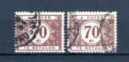 (B) TX41 Gestempeld 1922 - Dik Gekleurd Cijfer Op Witte Achtergrond (2 St.) - Francobolli