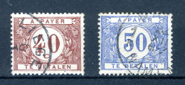 (B) TX37/38 Gestempeld 1922 - Dik Gekleurd Cijfer Op Witte Achtergrond  - Francobolli
