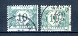 (B) TX33 Gestempeld 1922 - Dik Gekleurd Cijfer Op Witte Achtergrond (2 St.) - 1 - Postzegels