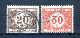 (B) TX34/35 Gestempeld 1922 - Dik Gekleurd Cijfer Op Witte Achtergrond  - Postzegels