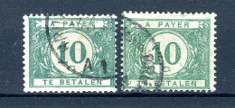 (B) TX33 Gestempeld 1922 - Dik Gekleurd Cijfer Op Witte Achtergrond (2 St.) - Postzegels