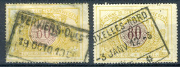 (B) TR39 Gestempeld 1902 - In 2 Kleuren (2 Stuks) - Usados