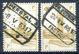 (B) TR336 Gestempeld 1953 - Noord Zuid Verbinding Brussel (2 Stuks) - 2 - Afgestempeld