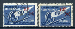 (B) TR292 Gestempeld 1946 - Gevleugeld Wiel Met Rode Opdruk (2 Stuks) - 4 - Oblitérés
