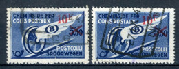 (B) TR292 Gestempeld 1946 - Gevleugeld Wiel Met Rode Opdruk (2 Stuks) - 2 - Afgestempeld