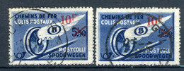 (B) TR292 Gestempeld 1946 - Gevleugeld Wiel Met Rode Opdruk (2 Stuks) - 1 - Oblitérés