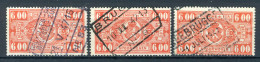 (B) TR251 Gestempeld 1941 - Rijkswapen Gewijzigde Kleuren (3 Stuks) - 1 - Usados
