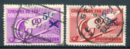 (B) TR203/204 Gestempeld 1938 - Postpakketzegels Gevleugeld Wiel - Usati