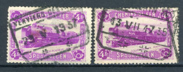 (B) TR176 Gestempeld 1934 - Spoorwegzegels Voor Kleine Pakketten (2 Stuks) - 1 - Afgestempeld