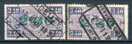 (B) TR167 Gestempeld 1924 - Type Met Opdruk In Groen (2 Stuks) - 1 - Gebraucht