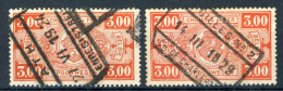 (B) TR154 Gestempeld 1923 - Rijkswapen (2 Stuks) - 3 - Used