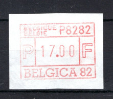 ATM 6A MNH**  1982 - Belgica 82 17 Fr. -1 - Nuevos