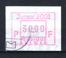 ATM 106° Gestempeld 2001 - Junex 30 Fr. - Afgestempeld