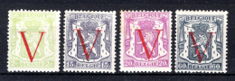 670/673 MNH** 1944 - Bevrijding, Klein Staatswapen Met Rode Opdruk V - Unused Stamps