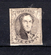 6A MH 1851 - Z.M. Koning Leopold I (dik Papier) - 1851-1857 Medallones (6/8)