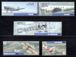 4588/4592 MNH 2016 - Oude Belgische Vliegtuigen - Unused Stamps