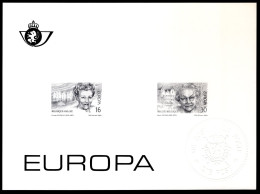 Zwart Wit Velletje 1996 - Europa Beroemde Belgische Vrouwen 2636/2637 - B&W Sheetlets, Courtesu Of The Post  [ZN & GC]