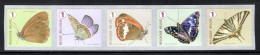 R130 MNH 2014 - Vlinders 5 Stuks Met Nummer - Rouleaux
