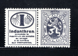 PU51 MNH 1929-1932 - 75 Cent Indanthren - Otros & Sin Clasificación