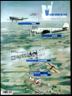 Ongetand Velletje - Vlucht Door De Tijd. Oude Belgische Vliegtuigen BL235 - Schwarz-weiß Kleinbögen [ZN & GC]