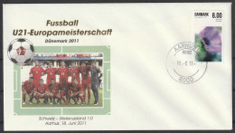Dänemark: 2011,  Blanko- Sonderumschlag In EF Zur Fussball U21- Europameisterschaft / Schweiz-Weissrussland / AARHUS - Eurocopa (UEFA)