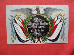 Grmany We Will Survive This Fight, German Imperial Eagle, Flags, I. WK     Ref 6412 - War 1914-18
