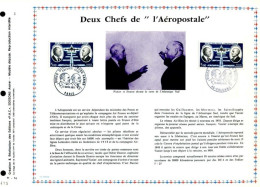 Rare Feuillet PAC (précurseur De CEF) De 1971 - Deux Chefs De « L’Aéropostale » Didier DAURAT - Raymond VANIER 2 Timbres - 1970-1979