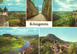 KONIGSTEIN, SAXONY, MULTIPLE VIEWS, FORTRESS, ARCHITECTURE, TOWER, GERMANY, POSTCARD - Other & Unclassified