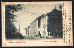 AK Göding, An Der K. K. Tabak-Fabrik  - Czech Republic