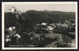 AK Frain A.d. Thaya, Ortsansicht Mit Der Kirche Und Dem Schloss  - Czech Republic