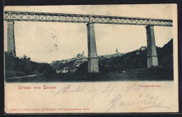 AK Znaim, Blick Auf Die Eisenbahnbrücke  - Czech Republic