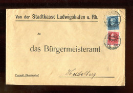 "BAYERN" 1920, Brief Ex Stadtkasse Ludwigshafen Nach Heidelberg (L2033) - Cartas & Documentos