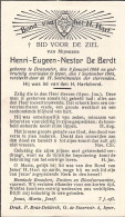 Doodsprentje / Image Mortuaire Henri De Berdt - Dranouter Ieper 1868-1945 - Obituary Notices