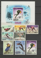 Sharjah 1968 Olympic Games Grenoble Set Of 8 + S/s MNH - Invierno 1968: Grenoble