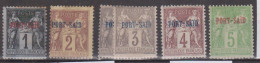 Port-Said N° 1 à 5 Avec Charnières (n°5 Type I, N Sous B) - Unused Stamps