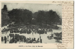 Arlon Le Parc Jour Du Marché Circulée En 1903 - Arlon