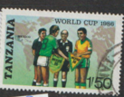 Tanzania   1986  SG  494   World Cup    Fine Used - Tanzania (1964-...)
