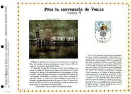 Rare Feuillet PAC (précurseur De CEF) De 1971 - Pour La Sauvegarde De Venise, EUROPA 1971 - 1970-1979