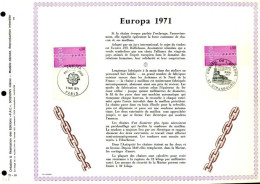 Rare Feuillet PAC (précurseur De CEF) De 1971 - EUROPA 1971, 2 Timbres à 0,80 - 1970-1979