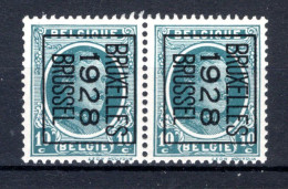 PRE178B MNH** 1928 - BRUXELLES 1928 BRUSSEL (2 Stuks)    - Typo Precancels 1922-31 (Houyoux)