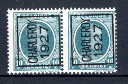 PRE163A MNH** 1927 - CHARLEROY 1927 (2 Stuks)   - Typografisch 1922-31 (Houyoux)