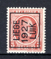 PRE154A MNH** 1927 - LIEGE 1927 LUIK - Typo Precancels 1922-31 (Houyoux)