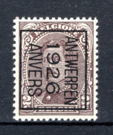 PRE127B-III MNH** 1926 - ANTWERPEN 1926 ANVERS - Typografisch 1922-26 (Albert I)