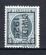PRE123B MNH** 1925 - CHARLEROY 1925 - Typos 1922-31 (Houyoux)
