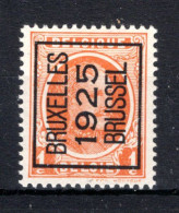 PRE114A MNH** 1925 - BRUXELLES 1925 BRUSSEL  - Typo Precancels 1922-31 (Houyoux)