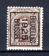 PRE109B-II MNH** 1925 - BRUXELLES 1925 BRUSSEL - Sobreimpresos 1922-26 (Alberto I)