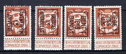 PRE040B/043B MNH** 1913 - Typografisch 1912-14 (Cijfer-leeuw)