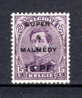OC57A MNH TYPE I 1920 - Postzegels Met Opdruk Eupen & Malmedy - OC55/105 Eupen & Malmédy